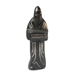 Vintage Stone Carved Oriental Asian‎ Scholar Sage Figurine Statue Sculpture
